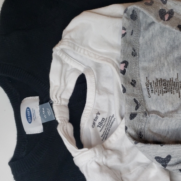 5/$30 CARTER'S Reindeer Holiday Long Sleeve + Heart Leopard Leggings + Cardigan - Picture 6 of 6